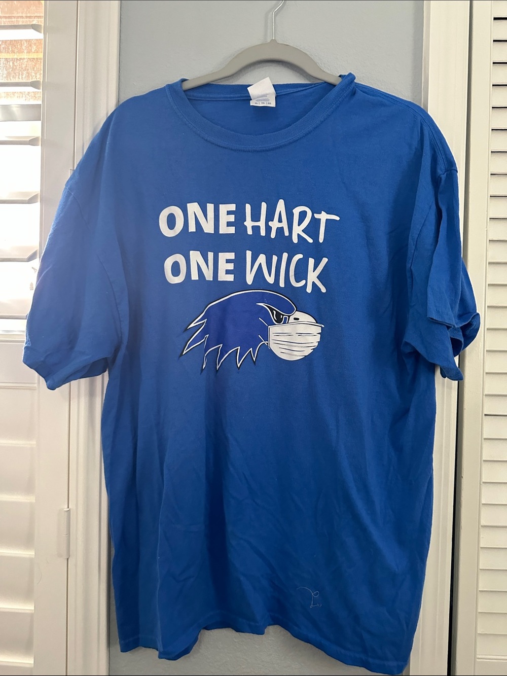 Blue Graphic Tee "One Hart One Wick"
